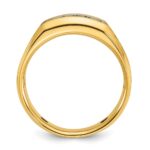 IBGoodman 14k with Black Rhodium Men's Polished Satin and Grooved 1/4 Carat AA Quality Diamond 5-Stone Ring - Image 2