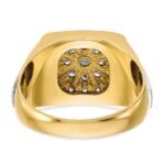 IBGoodman 14k Two-tone Men's Polished and Satin 1/2 Carat AA Quality Diamond Ring - Image 7
