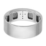 IBGoodman 14k White Gold 1/20 carat Lab Grown Diamond VS/SI+ G+ Complete Satin Cross Men's Ring - Image 5