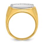 IBGoodman 14k Two Tone 1 3/4 carat Lab Grown Diamond VS/SI+ G+ Complete Men's Polished and Satin Cluster Ring - Image 2