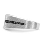 10k White Gold with Black Rhodium IBGoodman Men's Satin Black and White Diamond Complete Ring - Image 5
