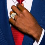 IBGoodman 10k Two-tone Men's Polished Satin and Textured Ring Mounting - Image 3