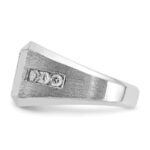 IBGoodman 14k White Gold 1 carat Lab Grown Diamond VS/SI+ G+ Complete Square Cluster Men's Ring - Image 3
