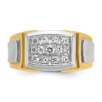 IBGoodman 10k Men's Polished and Satin Cluster Ring Mounting - Image 6