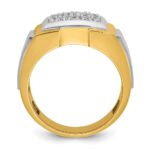 IBGoodman 14k Men's Polished and Satin Cluster Ring Mounting - Image 2