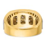 IBGoodman 14k with White Rhodium Men's Polished and Satin 1/2 Carat AA Quality Diamond Cluster Ring - Image 7