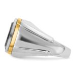 IBGoodman 14k Two-tone Men's Polished 3/4 Carat AA Quality Black and White Diamond Square Cluster Ring - Image 5
