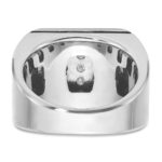 IBGoodman 14k Two-tone with Black Rhodium Men's Polished and Grooved 5-Row 1 3/4 Carat AA Quality Diamond Cluster Ring - Image 7