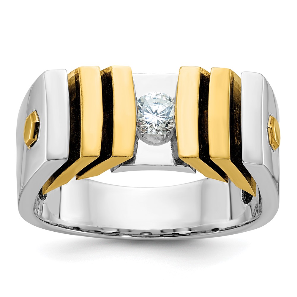 B59216-4WYAA.jpg 14k Two-tone IBGoodman Men's Diamond Ring Mounting - Image 1
