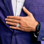 IBGoodman 10k White Gold Men's Polished and Grooved 4-Row Ring Mounting - Image 4