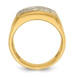 IBGoodman 14k with White Rhodium 1 5/8 carat Lab Grown Diamond VS/SI+ G+ Complete Four Row Men's Ring - Image 2