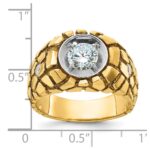 14k Two-tone IBGoodman Men's 1 carat Diamond Nugget Complete Ring - Image 5