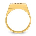 IBGoodman 14k 1 carat Lab Grown Diamond VS/SI+ G+ Complete Three Stone Men's Ring - Image 2