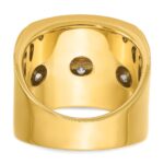IBGoodman 14k with White Rhodium Men's Polished 4-Row 3 5/8 Carat AA Quality Diamond Ring - Image 7