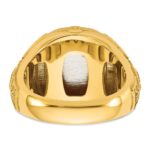 14k Two-Tone Engravable Square with Rounded Corners Signet ring - Image 5