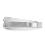 14k White Gold IBGoodman Men's Polished & Satin 5-Stone Ring Mounting - Image 5