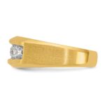 IBGoodman 14k Men's Polished and Satin 5-Stone 1 Carat AA Quality Diamond Ring - Image 5