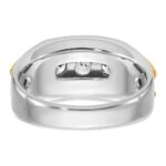 14k Two-tone IBGoodman Men's 1 carat Diamond Complete Ring - Image 5