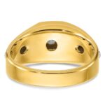 IBGoodman 14k Two-tone 3/8 carat Lab Grown Diamond VS/SI+ G+ Complete Polished and Satin Men's Ring - Image 4