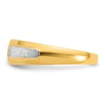 10k Two-tone IBGoodman Men's Polished and Satin Diamond Ring Mounting - Image 5