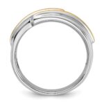 IBGoodman 14k Two-tone 1/6 carat Lab Grown Diamond VS/SI+ G+ Complete Polished Men's Five Stone Ring - Image 2