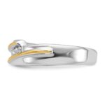 IBGoodman 14k Two-tone Polished Men's Five Stone Ring Mounting - Image 6