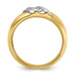IBGoodman 14k Two-tone 1/6 carat Lab Grown Diamond VS/SI+ G+ Complete Polished Men's Ring - Image 2