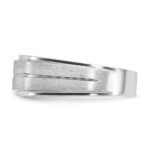 14k White Gold IBGoodman Men's Polished and Satin 3/8 carat Diamond Complete Ring - Image 5