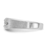 IBGoodman 14k White Gold Men's Polished and Satin 5-Stone 1/4 Carat AA Quality Diamond Ring - Image 3