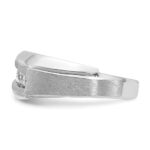 IBGoodman 14k White Gold Men's Polished and Satin 5-Stone 1/2 Carat AA Quality Diamond Ring - Image 5