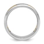 IBGoodman 14k Two-tone Men's Polished Satin and Cut-Out 3-Stone Ring Mounting - Image 2