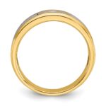 14k Two-tone IBGoodman Men's Polished and Satin Diamond Ring Mounting - Image 2