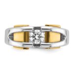 14k Two-tone IBGoodman Men's Diamond Ring Mounting - Image 4