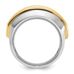 IBGoodman 14k Two-tone 1 1/2 carat Lab Grown Diamond VS/SI+ G+ Complete Men's Ring - Image 2