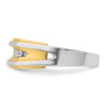 IBGoodman 14k Two-tone Men's Polished 5-Stone 1/4 Carat AA Quality Diamond Ring - Image 5