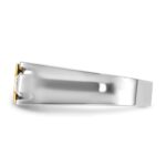 IBGoodman 10k Two-tone Men's Polished Satin and Cut-Out 1/3 Carat A Quality Diamond Cross Ring - Image 5
