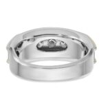IBGoodman 14k Two-tone Men's Polished 5-Stone 1 Carat AA Quality Diamond Ring - Image 7