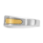 14k Two-tone IBGoodman Men's Polished and Satin 1/5 carat Diamond Complete Ring - Image 5