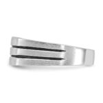 14k White Gold with Black Rhodium IBGoodman Men's Satin 1/3 carat Diamond Complete Ring - Image 5
