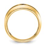 IBGoodman 10k Men's Polished Satin and Grooved Square Stone Center Ring Mounting - Image 2