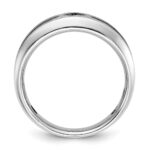IBGoodman 14k White Gold with Black Rhodium Polished Satin and Grooved 1/2 Carat AA Quality Black and White Diamond Ring - Image 2