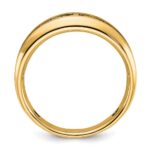 10k Yellow Gold IBGoodman Men's Polished and Brushed Diamond Ring Mounting - Image 2