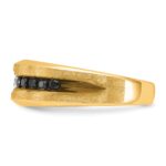 10k Yellow Gold IBGoodman Men's Polished and Brushed Diamond Ring Mounting - Image 5