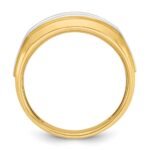 IBGoodman 14k with White Rhodium Men's Polished 7-Stone Ring Mounting - Image 2