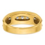 IBGoodman 14k with White Rhodium Men's Polished 7-Stone 1/2 Carat AA Quality Diamond Ring - Image 5