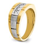 IBGoodman 14k Two-tone Five Stone Polished and Satin Men's Ring Mounting - Image 6
