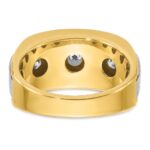 IBGoodman 14k with White Rhodium 1 1/2 carat Lab Grown Diamond VS/SI+ G+ Complete Satin Men's Ring - Image 5