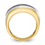 IBGoodman 14k with White Rhodium 2 carat Lab Grown Diamond VS/SI+ G+ Complete Satin Men's Ring - Image 2