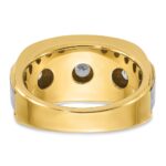 IBGoodman 14k with White Rhodium 2 carat Lab Grown Diamond VS/SI+ G+ Complete Satin Men's Ring - Image 5