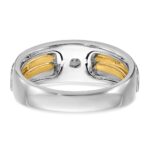 14k Two-tone IBGoodman Men's Polished and Cut-Out Ring Mounting - Image 7